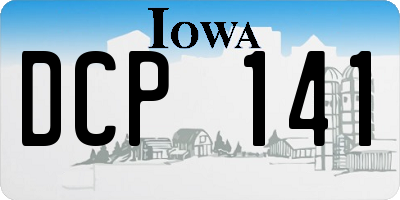 IA license plate DCP141