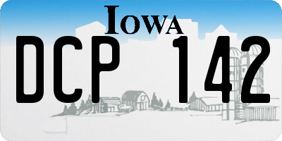 IA license plate DCP142
