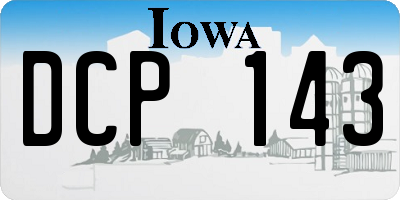 IA license plate DCP143