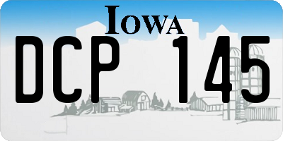 IA license plate DCP145