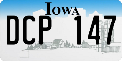 IA license plate DCP147