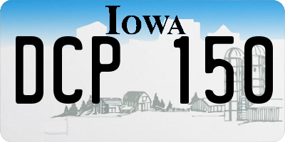 IA license plate DCP150