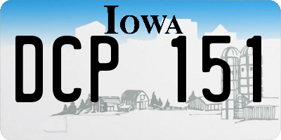 IA license plate DCP151