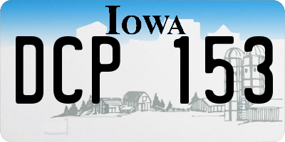 IA license plate DCP153