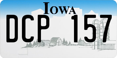 IA license plate DCP157