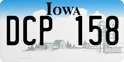 IA license plate DCP158