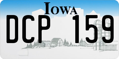 IA license plate DCP159