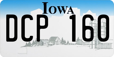 IA license plate DCP160