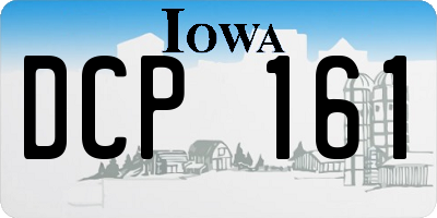 IA license plate DCP161