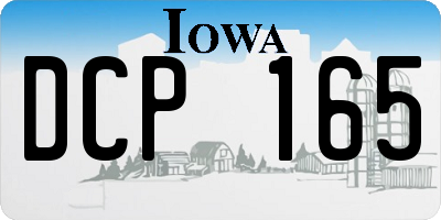 IA license plate DCP165