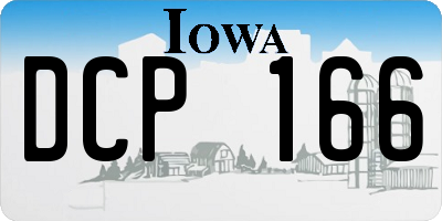 IA license plate DCP166