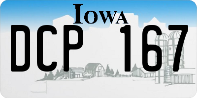 IA license plate DCP167