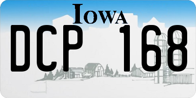 IA license plate DCP168