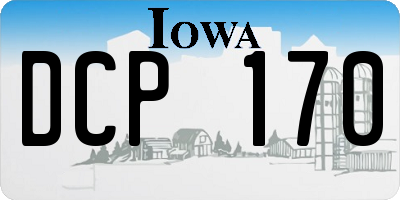 IA license plate DCP170