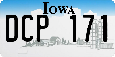 IA license plate DCP171