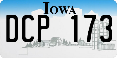 IA license plate DCP173