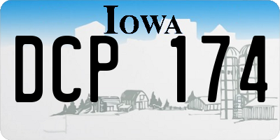 IA license plate DCP174