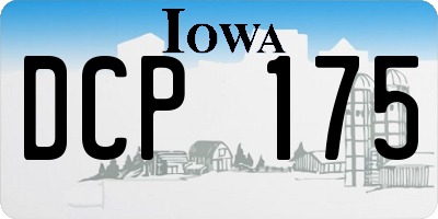 IA license plate DCP175