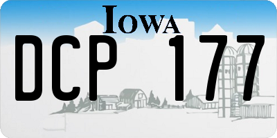 IA license plate DCP177