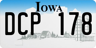 IA license plate DCP178