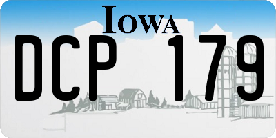 IA license plate DCP179