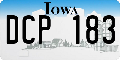 IA license plate DCP183
