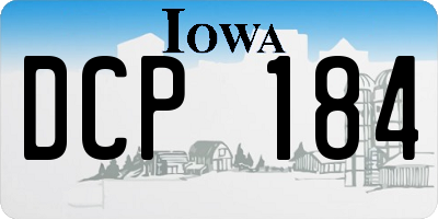 IA license plate DCP184