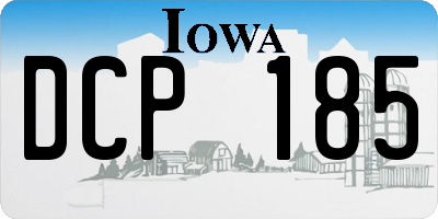 IA license plate DCP185