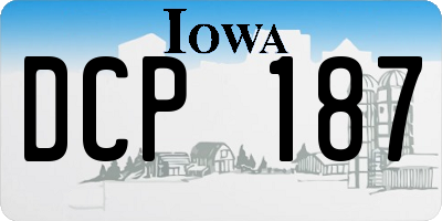 IA license plate DCP187