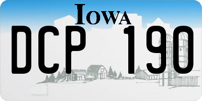 IA license plate DCP190