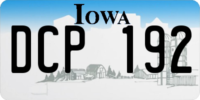 IA license plate DCP192