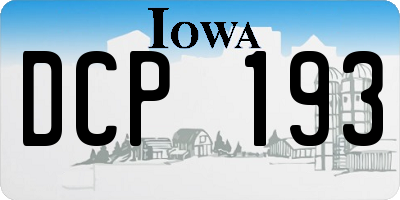 IA license plate DCP193