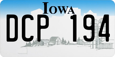 IA license plate DCP194