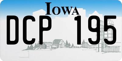 IA license plate DCP195