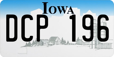 IA license plate DCP196