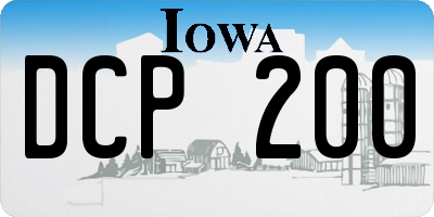 IA license plate DCP200