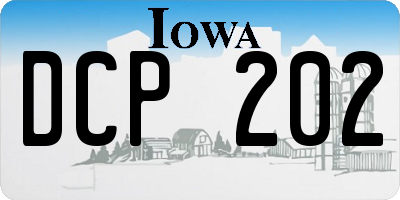 IA license plate DCP202