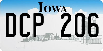 IA license plate DCP206