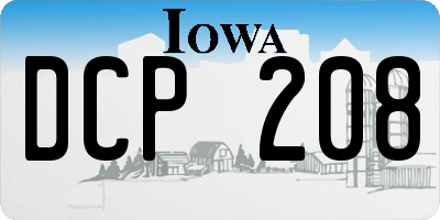 IA license plate DCP208