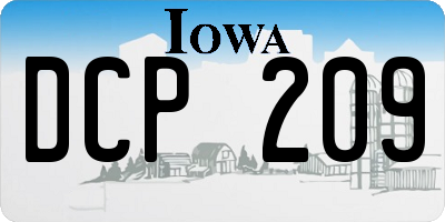 IA license plate DCP209