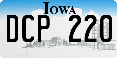 IA license plate DCP220