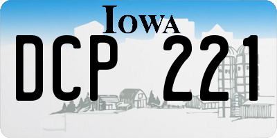 IA license plate DCP221