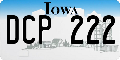 IA license plate DCP222