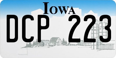 IA license plate DCP223