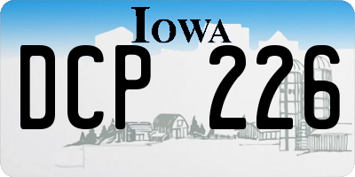IA license plate DCP226