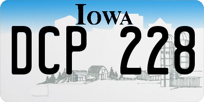 IA license plate DCP228