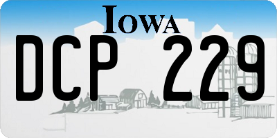 IA license plate DCP229