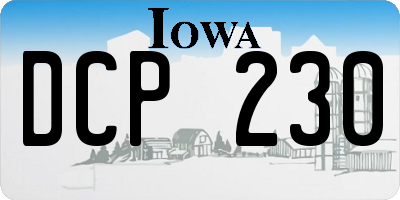 IA license plate DCP230