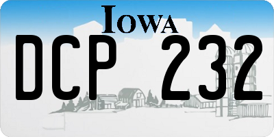 IA license plate DCP232