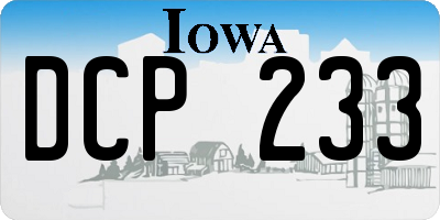 IA license plate DCP233